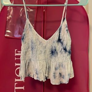 Cotton Candy LA blue tie dye tank